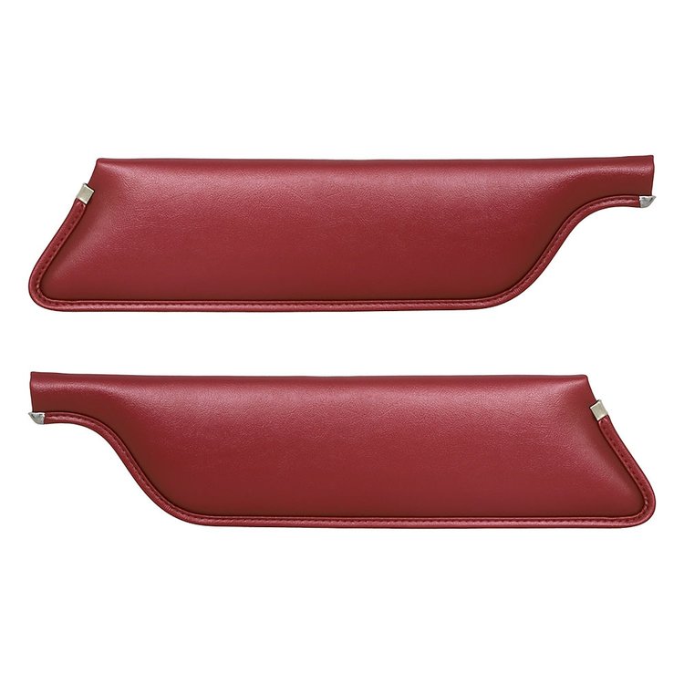 21-7145-2920 Sun Visors 1964.5-1966 Ford Mustang, Dk. Red Sierra Vinyl