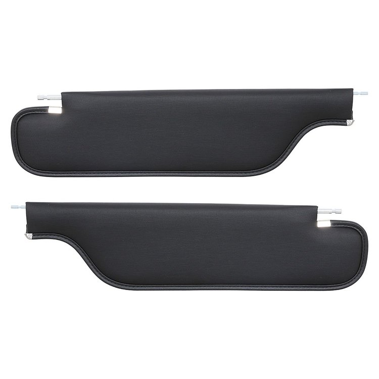 21-80407-600 Sun Visors 1968 Chevy/Pontiac Camaro/Firebird Coupe, Black Bedford Grain Vinyl