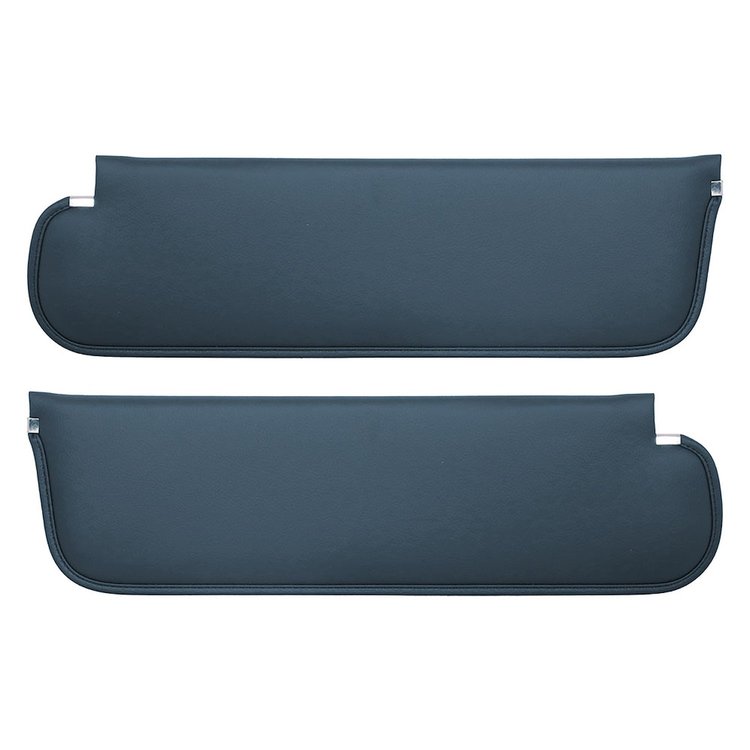 21-8302-3297 Sun Visors 1967-1972 Chevy/GMC Truck Standard cab, Med. Blue Metallic Madrid Vinyl