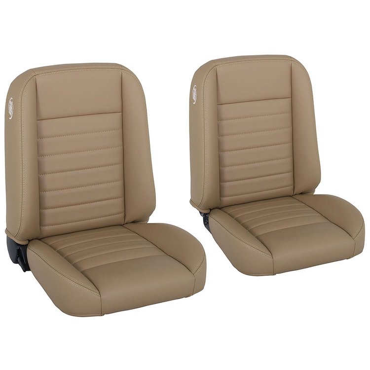 47-9250-6260-TS Pro-Classic Bucket Seats, Cruiser Collection Universal, Baja Tan Salerno Vinyl W/Tan Stitch