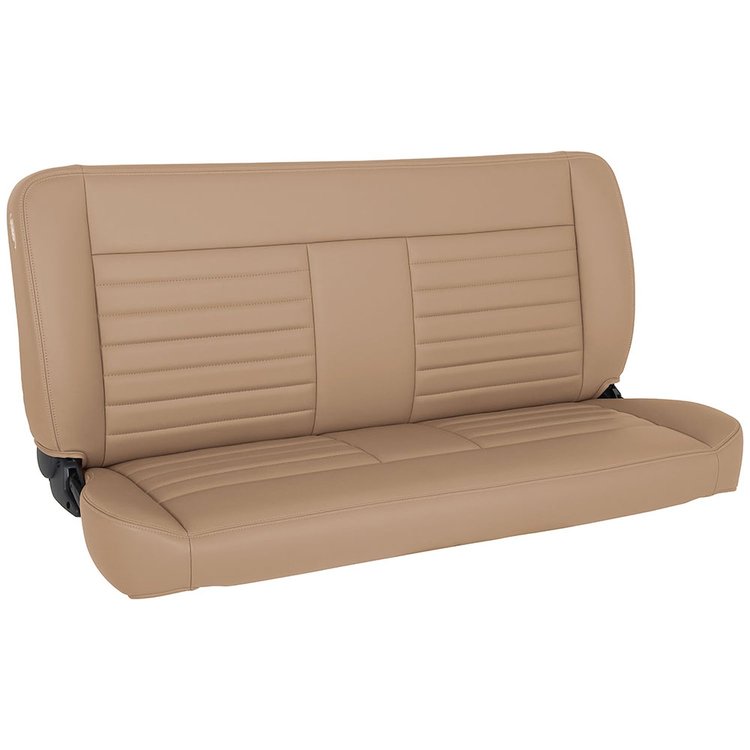47-9260-6260-TS 60" Solid Back Bench Seat, Cruiser Collection Universal, Baja Tan Salerno Vinyl W/Tan Stitch