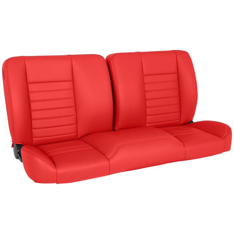 47-9253-7300G-RS 60" Split Back Bench Seat, Cruiser Collection Universal, Red Glossy Vinyl W/Red Stitch