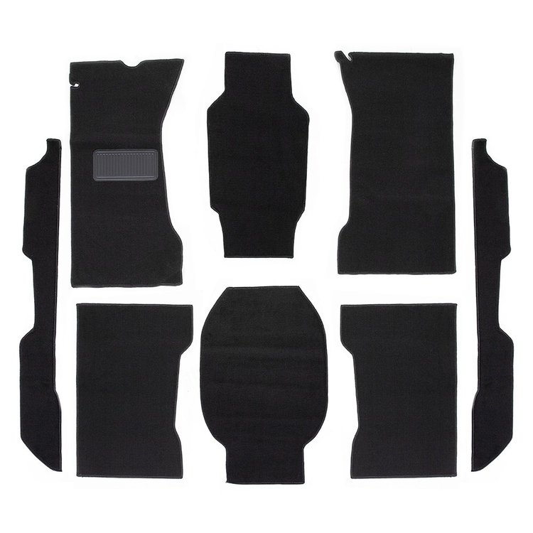 34-F71600-301 Molded Carpet Kit, 1967-1968 Mercury Cougar Coupe, Black Loop Carpet