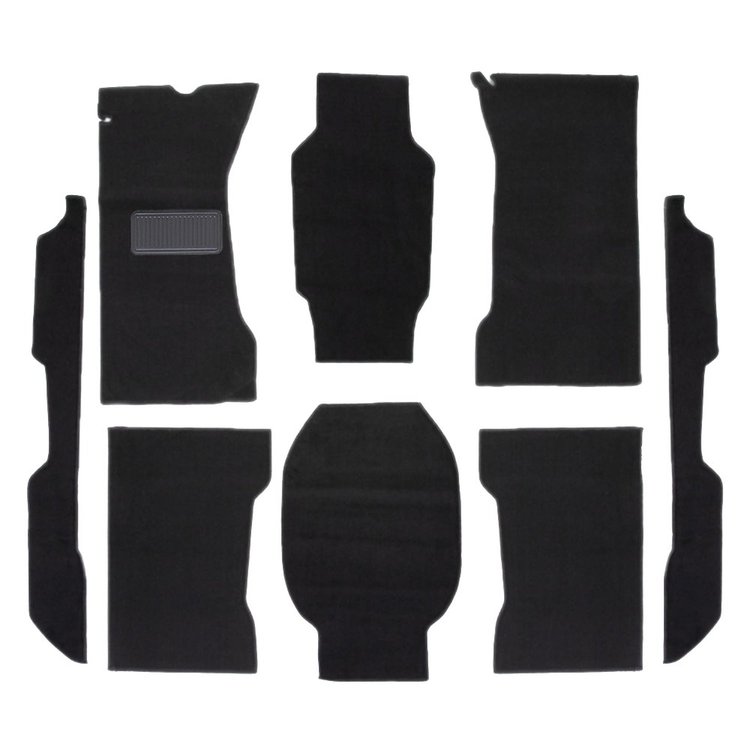 34-F71600-801 Molded Carpet Kit, 1967-1968 Mercury Cougar Coupe, Black Cut Pile Carpet
