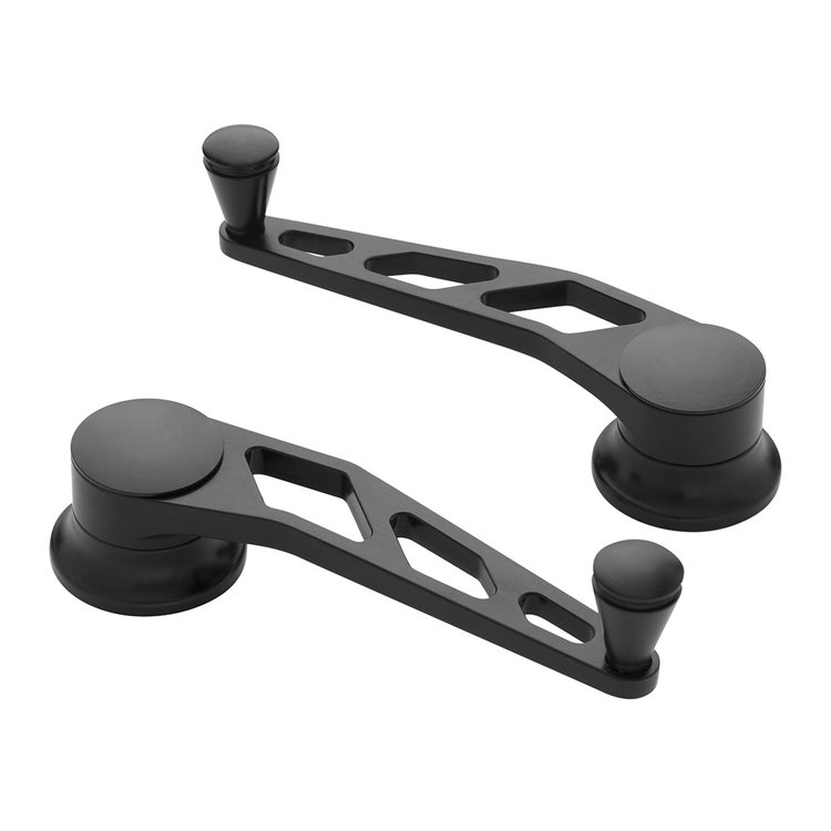 27-9507 Window Cranks Billet Style, Black Finish