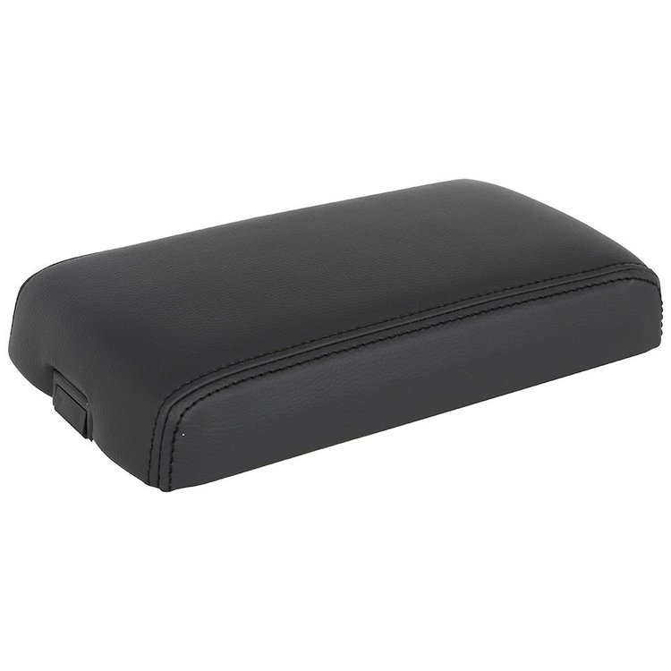 25-81500-500-BKS Center Console Lid Pad, 1982-1992 Chevy Camaro Coupe/T-Top, Black Distressed Vinyl W/Black Stitch
