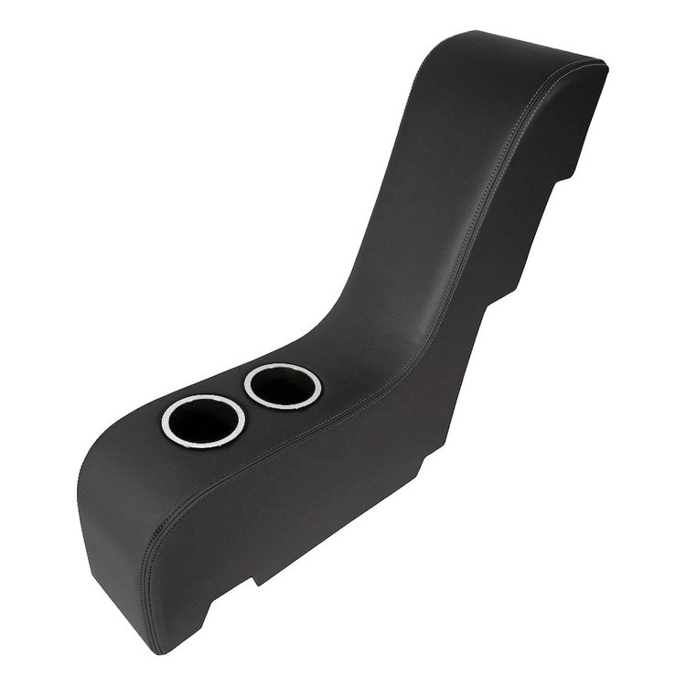 25-83005-2295-BKS Molded Waterfall Console, 1955-59 Chevy/GMC Truck, Black Madrid Vinyl W/Black Stitch