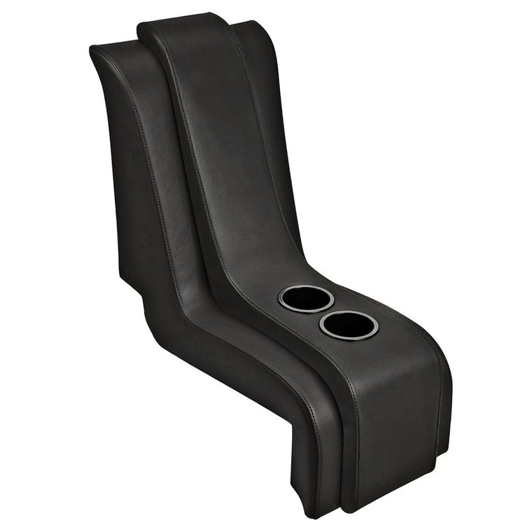 25-8301-2295-BKS Molded Waterfall Console, Sport Pattern, 1960-72 Chevy/GMC C/K Trucks, Black Madrid Vinyl/Black Stitch