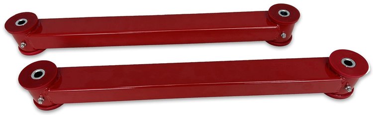 202R Rear Lower Control Arms w/ Polyurethane Bushings, 1982-2002 GM F-Body [Red]