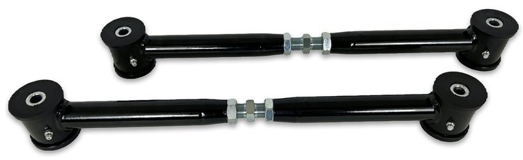 214B Adjustable Rear Lower Control Arms w/ Poly Bushings, 1978-1988 GM G-Body [Black]