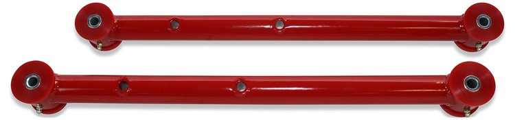 221R Rear Lower Control Arms w/ Polyurethane Bushings, 1964-1972 GM A-Body [Red]