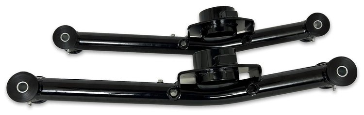 242B Rear Lower Control Arms w/ Polyurethane Bushings, 1959-1964 Chevy B-Body [Black]