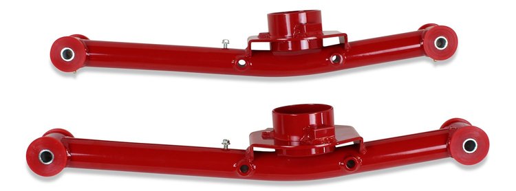 242R Rear Lower Control Arms w/ Polyurethane Bushings, 1959-1964 Chevy B-Body [Red]