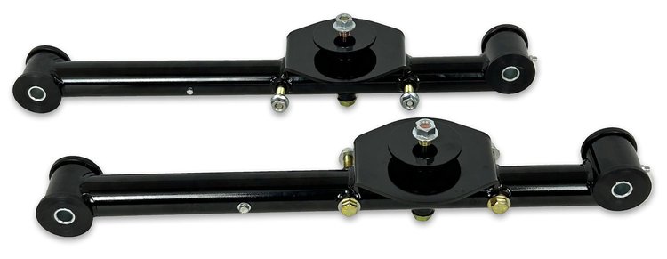 251B Rear Lower Control Arms w/ Polyurethane Bushings, 1965-1970 Chevy B-Body [Black]