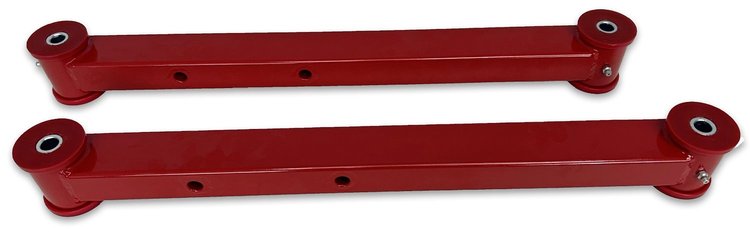 262R Rear Lower Control Arms w/ Polyurethane Bushings, 1973-1977 GM A-Body [Red]