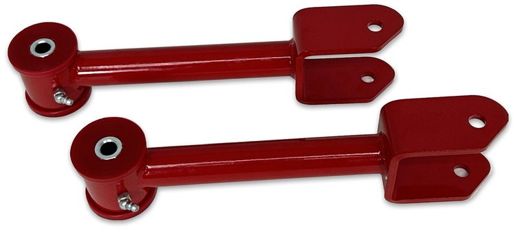 611R Rear Upper Control Arms w/ Polyurethane Bushings, 1978-1988 GM G-Body [Red]