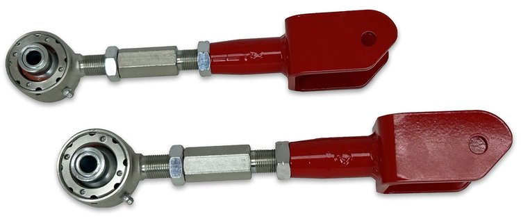 615R Adjustable Rear Upper Control Arms w/ Del-Sphere Joints, 1978-1988 GM A/G-Body [Red]