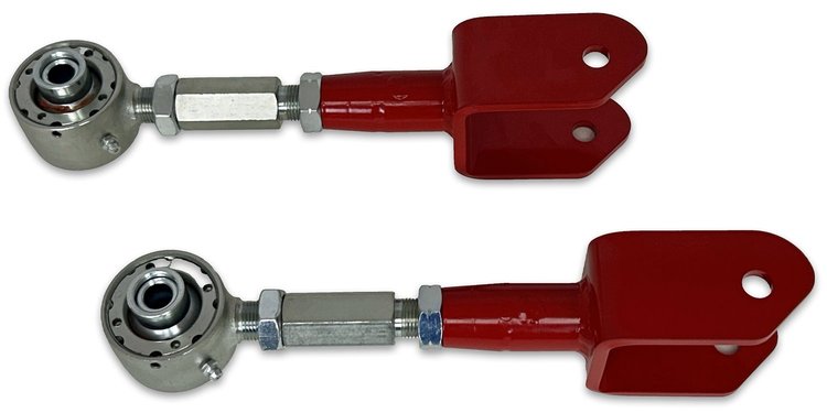 627R Adjustable Rear Upper Control Arms w/ Del-Sphere Joints, 1968-1972 GM A-Body [Red]