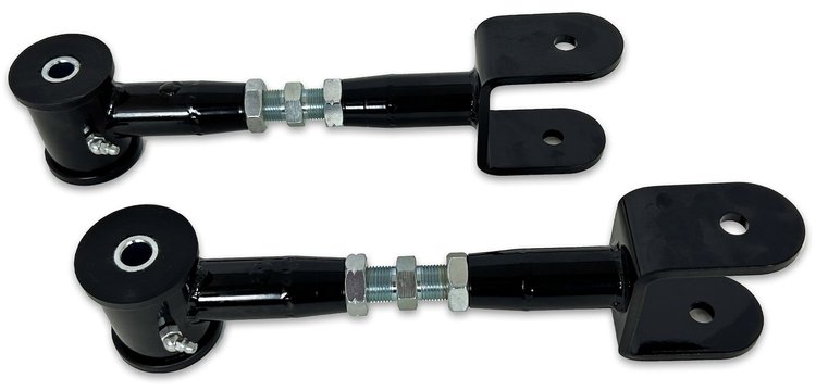 634B Adjustable Rear Upper Control Arms w/ Poly Bushings, 1971-1996 GM B-Body [Black]