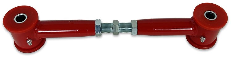 654-6566R Adjustable Rear Upper Control Arm w/ Poly Bushings, 65-66 Chevy B-Body [Red]
