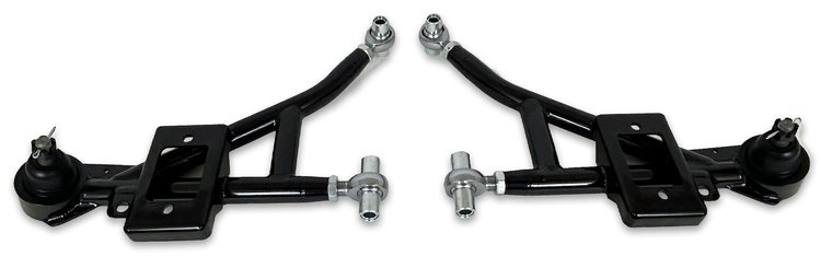 741-4130B Tubular 4130N Front Lower A-Arms w/ Rod Ends, 1993-2002 GM F-Body [Gloss Black]