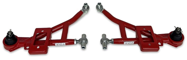 741-4130R Tubular 4130N Front Lower A-Arms w/ Rod Ends, 1993-2002 GM F-Body [Bright Red]