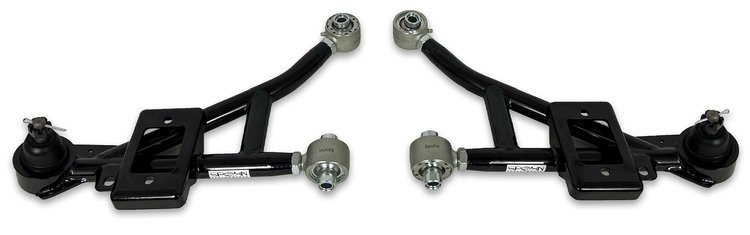 745-4130B Tubular Front Lower A-Arms w/ Pivot Joints, 1993-2002 GM F-Body [Gloss Black]