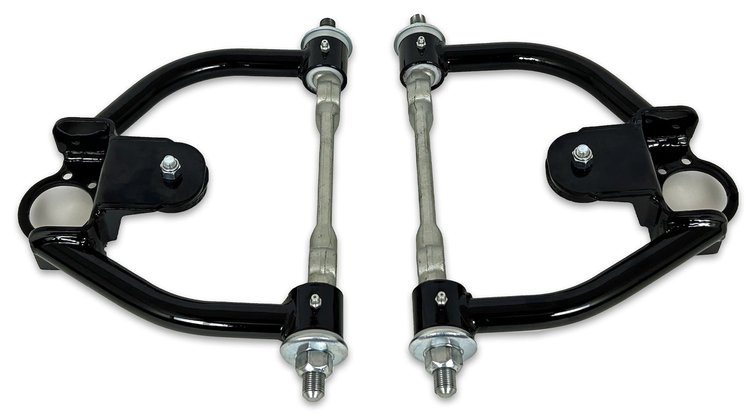 755-DELB Tubular Front Upper A-Arms w/ Delrin Bushings, GM G-Body & S-10 [Gloss Black]