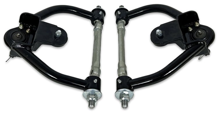 755B-K5208ST Tubular Front Upper A-Arms w/ Poly Bushings, GM G-Body & S-10 [Gloss Black]