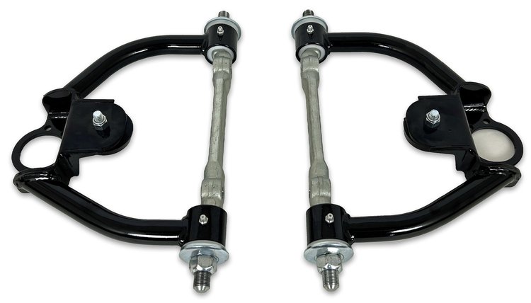 756-DELB Tubular Front Upper A-Arms w/ Delrin Bushings, GM G-Body & S-10 [Gloss Black]
