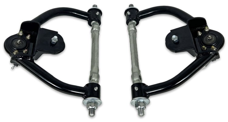 756B-K5208T Tubular Front Upper A-Arms w/ Poly Bushings, GM G-Body & S-10 [Gloss Black]