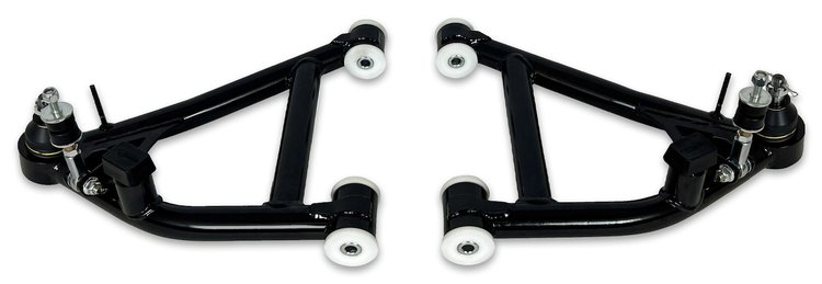 781-F-DELB Tubular Front Lower A-Arms w/ Delrin Bushings, 1982-1992 GM F-Body [Black]