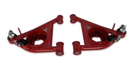 782-FMRB Tubular Front Lower A-Arms w/ Poly Bushings, 1982-1992 GM F-Body [Gloss Black]