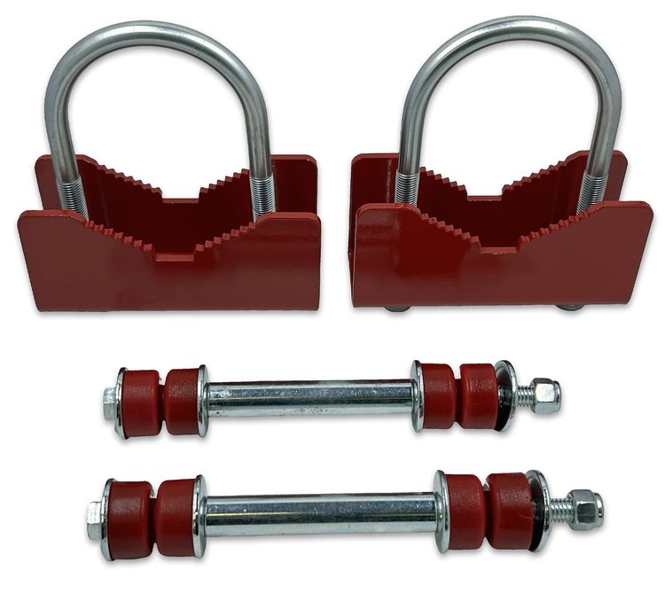 901-325R Rear Sway Bar Mounting Kit, 3.25 in. Axle Tube Dia., 1982-2002 GM F-Body [Red]