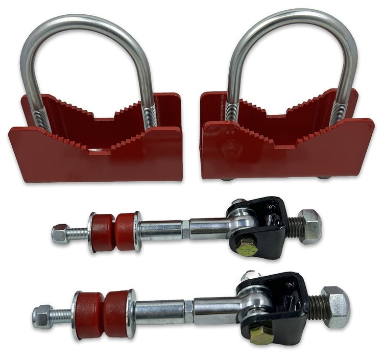 901-SEL-300R Rear Sway Bar Mounting Kit, 2.75 in.-3.00 in. Axle Tube Dia., 82-02 GM F-Body [Red]