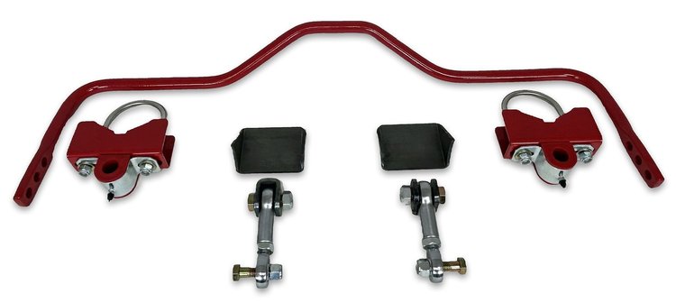 917-300R Pro-Touring Rear Sway Bar, 3.00 in. Axle Tubes, 1964-1967 GM A-Body [Bright Red]