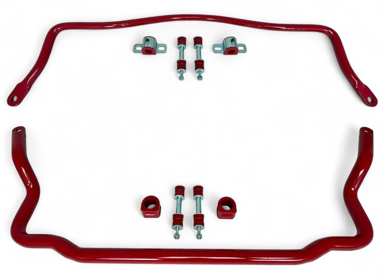 923TR Front & Rear Sway Bars Set, Poly End Links, 1982-1992 GM F-Body [Bright Red]