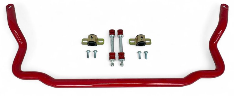 925T-FRONTR 1.375 in. Tubular Front Sway Bar, Poly End Links, 1978-1988 GM G-Body [Bright Red]