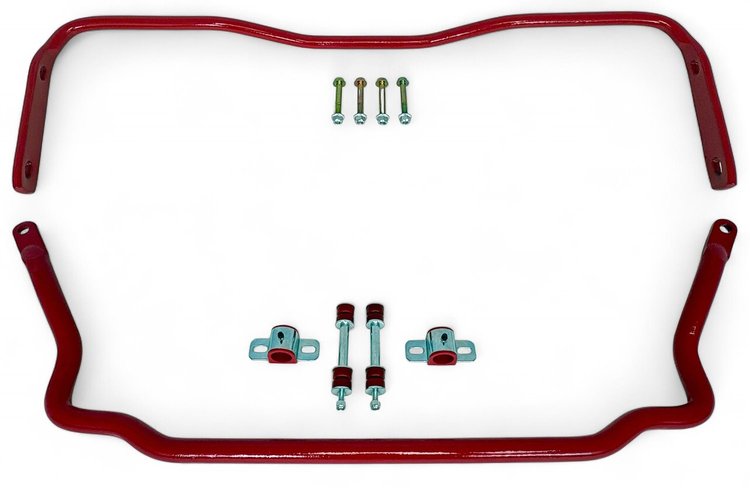 926R Front & Rear Sway Bars Set, Poly End Links, 1964-1972 GM A-Body [Bright Red]