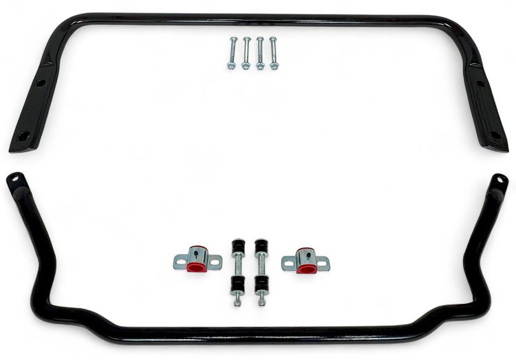 927-9196B Front & Rear Sway Bars Set, Poly End Links, 1991-1996 GM B-Body [Gloss Black]