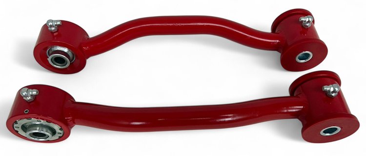 FT-607R Tubular Rear Upper Control Arms Fits Select 1972-1979 Ford, Mercury Models, Bright Red