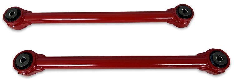 GMSUV-208R Tubular Rear Lower Control Arms w/ Rubber Bushings, 2000-2020 GM SUV [Red]