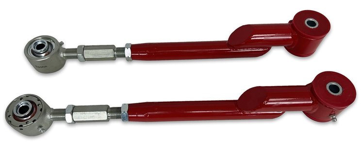 GMSUV-607R Adjustable Rear Upper Control Arms, Del-Sphere & Poly Bushing, 2000-2020 GM SUV [Red]
