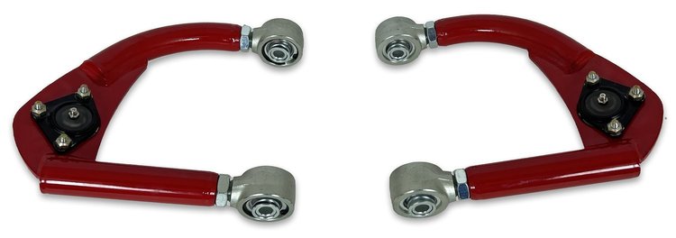 743-DS-4130R-K6462 Tubular Front Upper A-Arms w/ Pivot Joints, 1993-2002 GM F-Body [Bright Red]