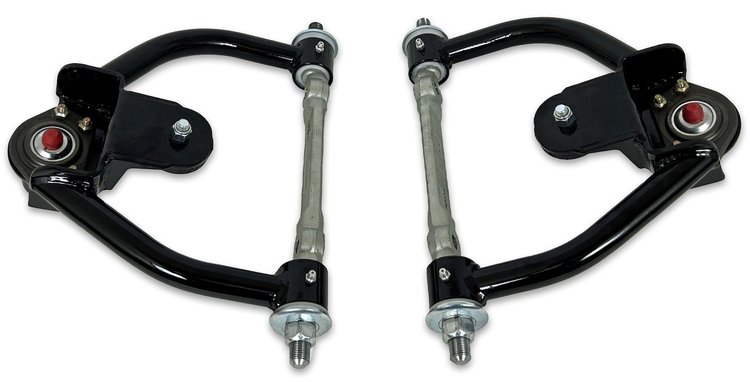 755-DELB-K5208 Tubular Front Upper A-Arms w/ Delrin Bushings, GM G-Body & S-10 [Gloss Black]