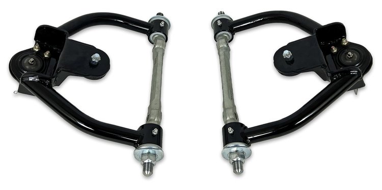 755-DELB-K5208T Tubular Front Upper A-Arms w/ Delrin Bushings, GM G-Body & S-10 [Gloss Black]