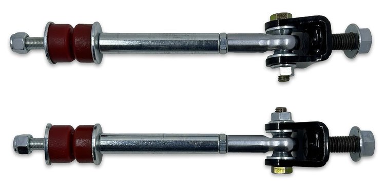 D06-1500-FEL-2R Spherical Front Sway Bar End Links, Select Dodge Ram 1500, 2 in.-3 in. Lift [Red]