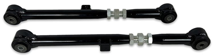 D09-1500-209B Adjustable Rear Lower Control Arms w/ Rubber Bushings, Select Dodge Ram 1500 [Black]