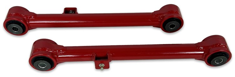 D09-1500-608R Rear Upper Control Arms w/ Rubber Bushings, Select Dodge Ram 1500 [Red]
