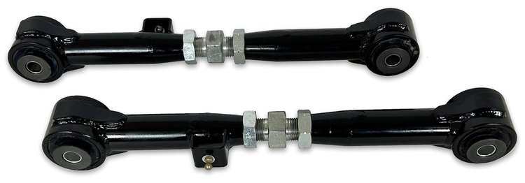 D09-1500-609B Adjustable Rear Upper Control Arms w/ Rubber Bushings, Select Dodge Ram 1500 [Black]